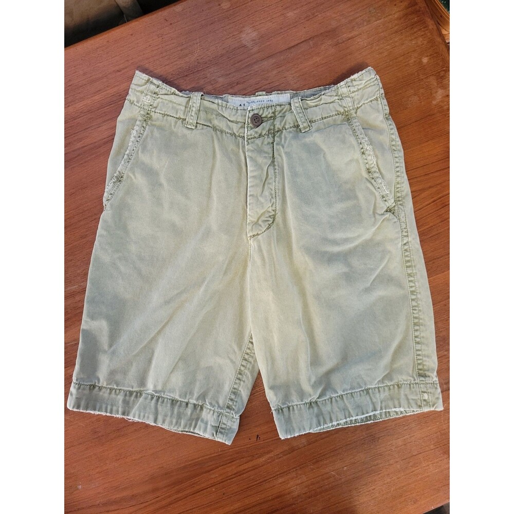 Abercrombie & Fitch Mens Shorts Size 31 Green Distressed Utility Y2K Preppy